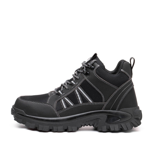 Themis™ J3 Black Steel Toe Work Shoes — Rugged, Lightweight, Anti-Slip Safety Footwear