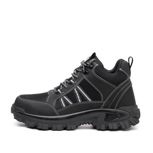 Themis™ J3 Black Steel Toe Work Shoes — Rugged, Lightweight, Anti-Slip Safety Footwear