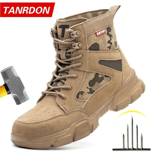 Men’s Tanrdon Tactical Safety Boots – Steel Toe, Anti-Puncture & Non-Slip