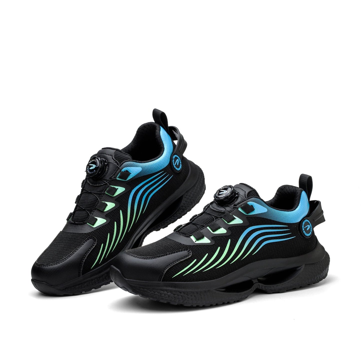 Kharon J3™ Steel Toe Sneakers Black/ Blue — Lightweight, Impact-Resistant, Anti-Slip Work Safety Shoes for Men