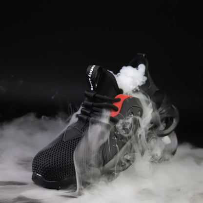 Xenon™ Black Steel Toe Safety Sneakers — Lightweight, Breathable, Anti-Slip Work Shoes