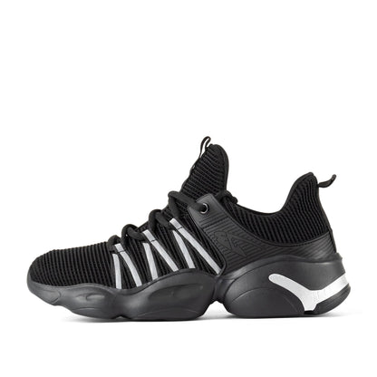 Hestia™ J3 Black Steel Toe Safety Sneakers — Lightweight, Breathable, Anti-Slip Work Shoes for Men