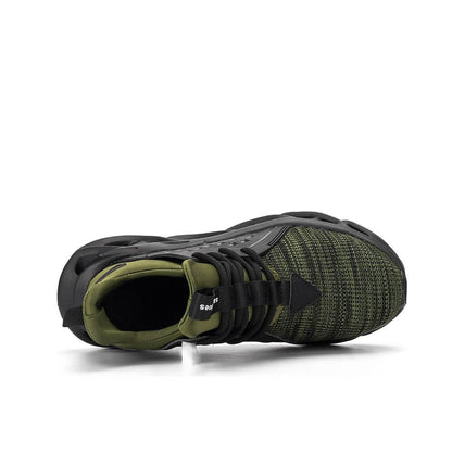 Xenon™ Dark Green Steel Toe Work Sneakers – Lightweight, Slip-Resistant, Breathable Safety Shoes