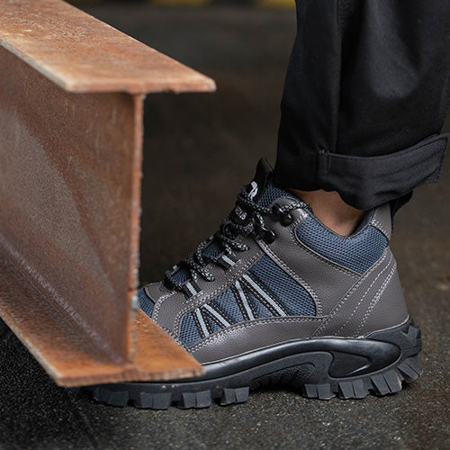 Themis™ J3 Grey Steel Toe Work Shoes — Rugged, Lightweight, Anti-Slip Safety Footwear