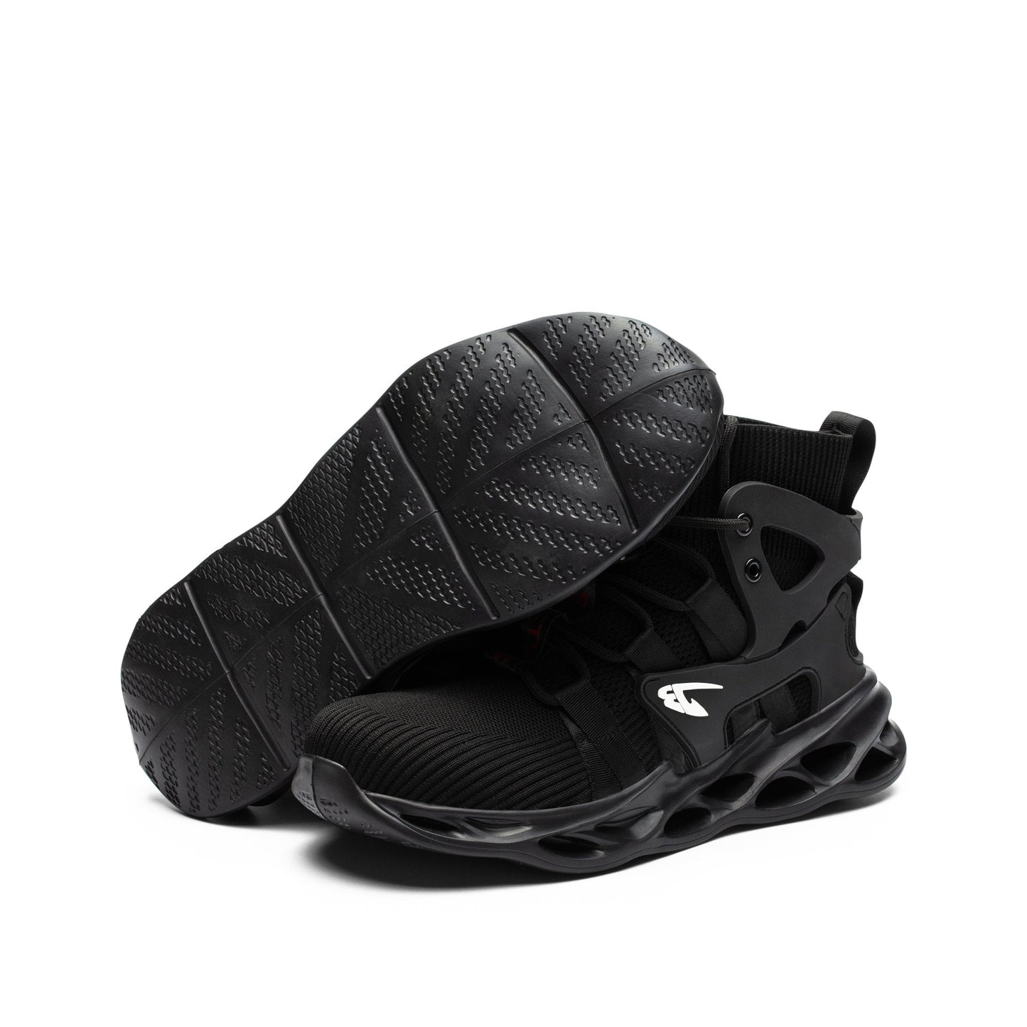 Zeus™ J3 Black Steel Toe Safety Sneakers — Lightweight High-Top Work Shoes for Ultimate Protection