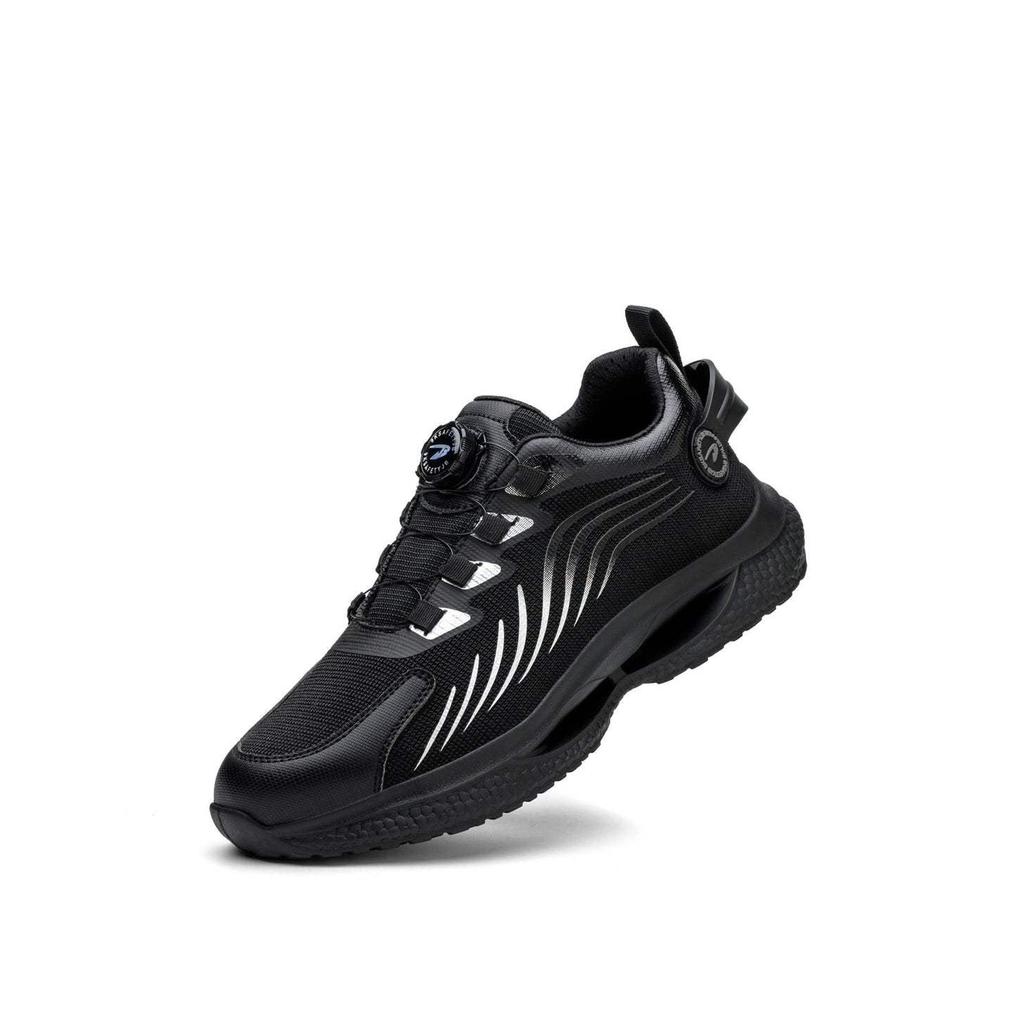 Kharon J3™ Steel Toe Sneakers — Lightweight, Shock-Absorbing, Anti-Slip Work Safety Shoes (Black)