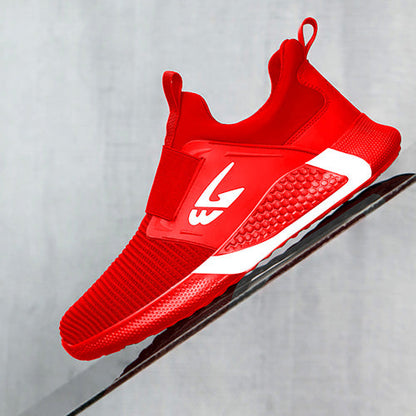 Orion™ J3 Steel Toe Slip-On Sneakers — Lightweight, Anti-Slip, Shock-Absorbing Safety Shoes (Red)