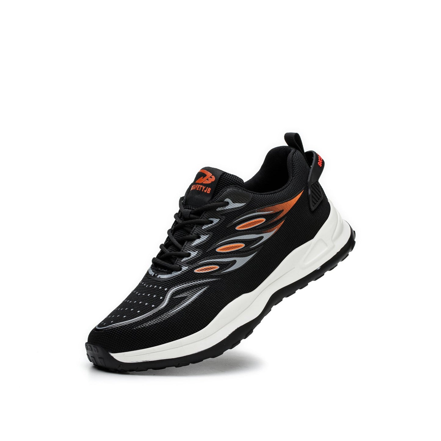 Anteros™ J3 S2 Steel Toe Work Sneakers — Lightweight, Breathable, Anti-Slip Industrial Safety Shoes (Black/orange)