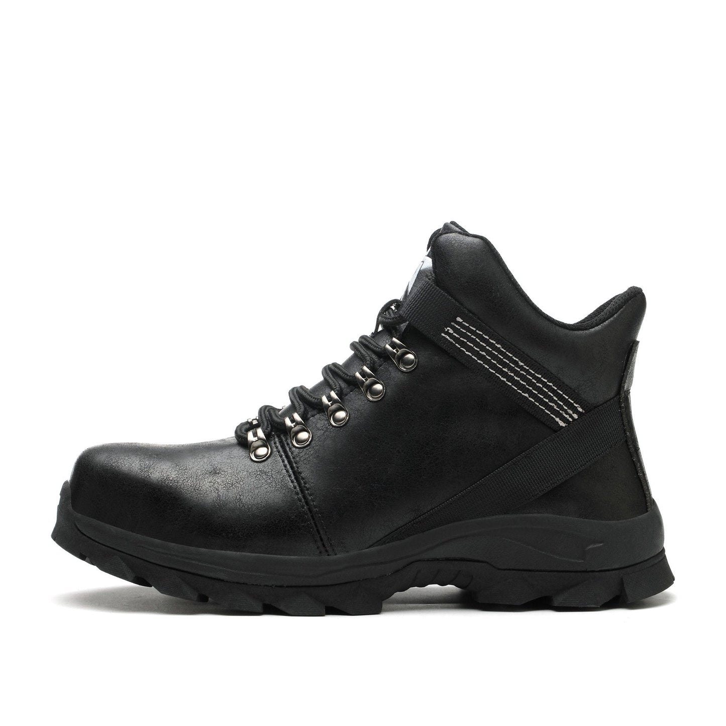 Echo™ Steel Toe Work Boots — Heavy-Duty, Anti-Slip, Impact-Resistant Safety Boots (Black)
