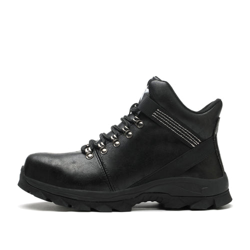 Echo™ Steel Toe Work Boots — Heavy-Duty, Anti-Slip, Impact-Resistant Safety Boots (Black)