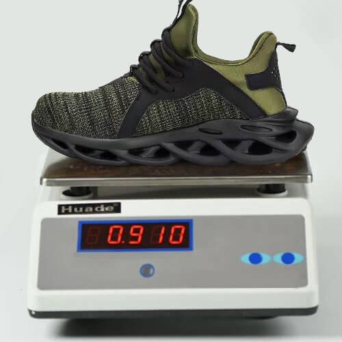 Xenon™ Green Steel Toe Work Sneakers — Lightweight, Breathable, Anti-Slip Safety Shoes for Long Shifts