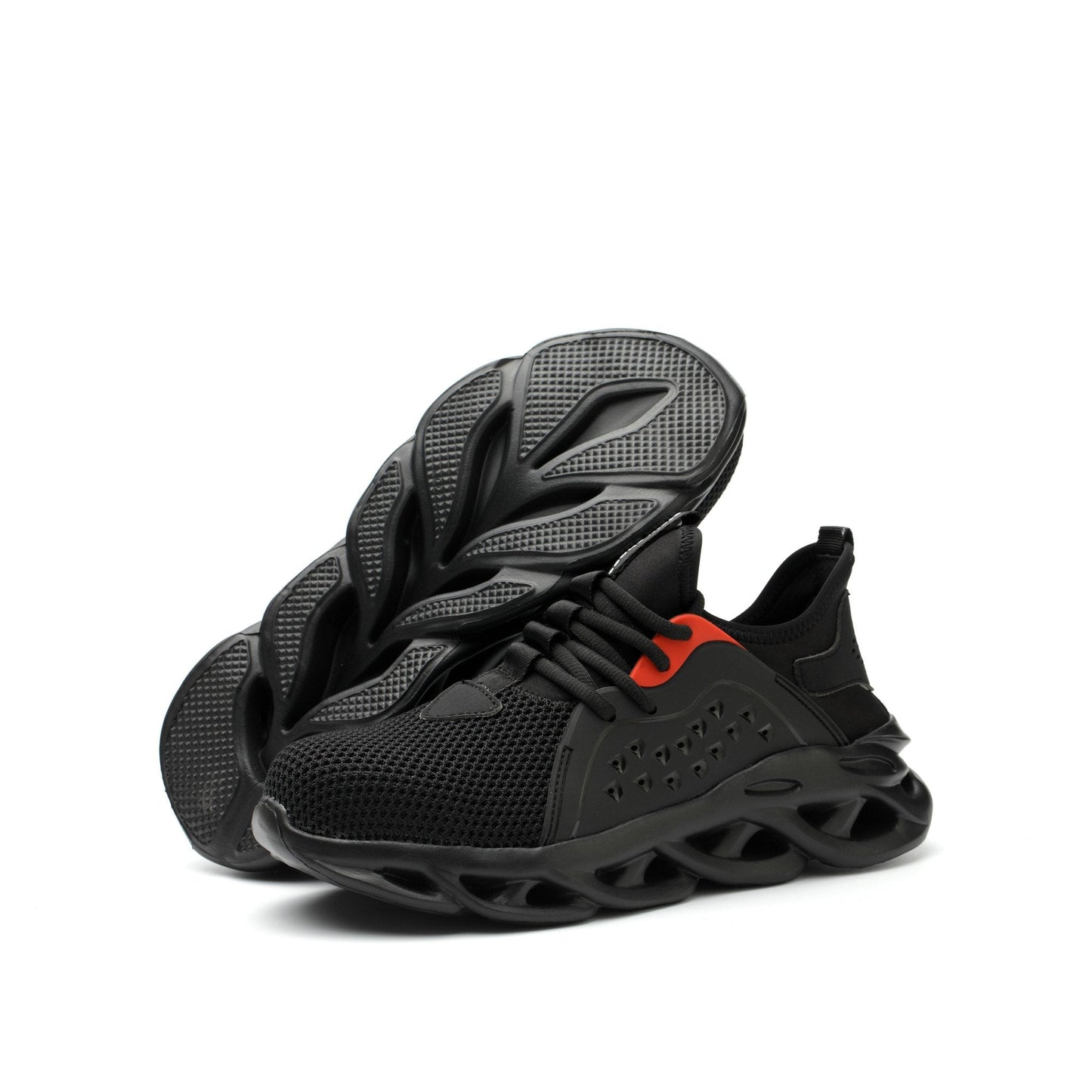 Xenon™ Black Steel Toe Safety Sneakers — Lightweight, Breathable, Anti-Slip Work Shoes