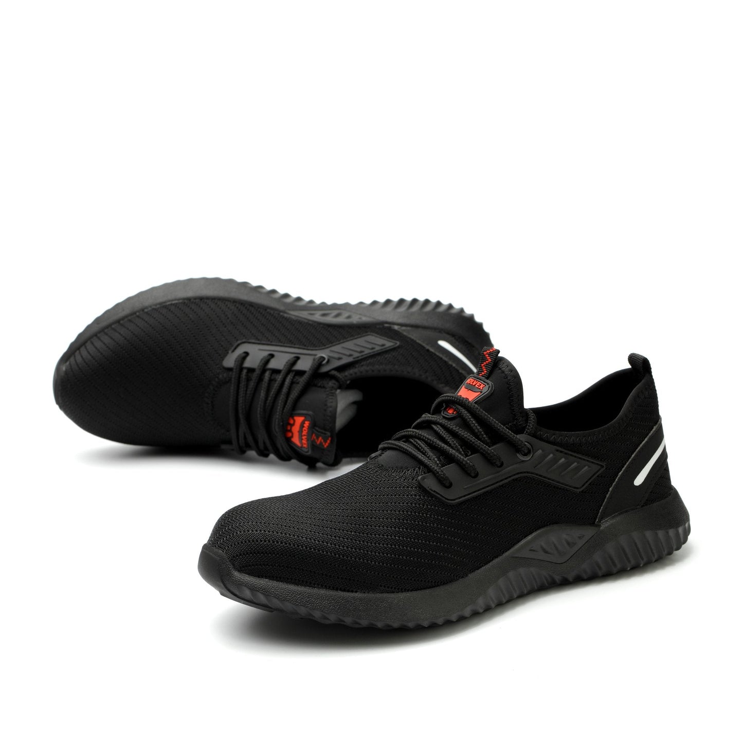 DIKE™ Black Steel Toe Safety Sneakers — Lightweight, Shock-Absorbing, Anti-Slip Work Shoes