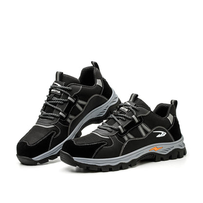 Triton™ J3 Steel Toe Work Shoes – Black | Lightweight Slip-Resistant Safety Sneakers for Tough Jobs