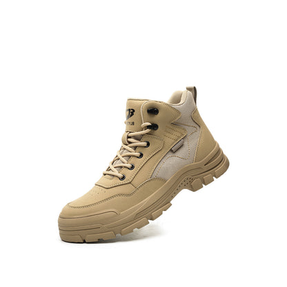 Erebus J3™ Steel Toe Work Boots — Lightweight, Slip-Resistant, Waterproof Safety Boots (Brown)