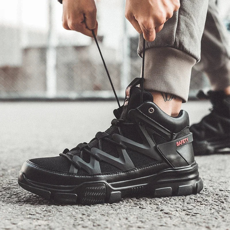 Eleos™ Men’s Steel Toe Safety Sneakers — Anti-Puncture, Anti-Smash, Non-Slip Work Shoes