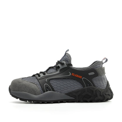 Eris™ Steel Toe Ju Bang — Lightweight, Breathable, Anti-Slip Military-Grade Work Sneakers (Grey)