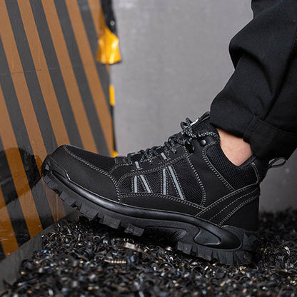 Themis™ J3 Black Steel Toe Work Shoes — Rugged, Lightweight, Anti-Slip Safety Footwear