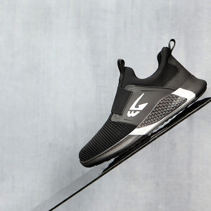 Orion™ J3 Steel Toe Slip-On Sneakers — Lightweight, Anti-Slip, Shock-Absorbing Safety Shoes (Black)