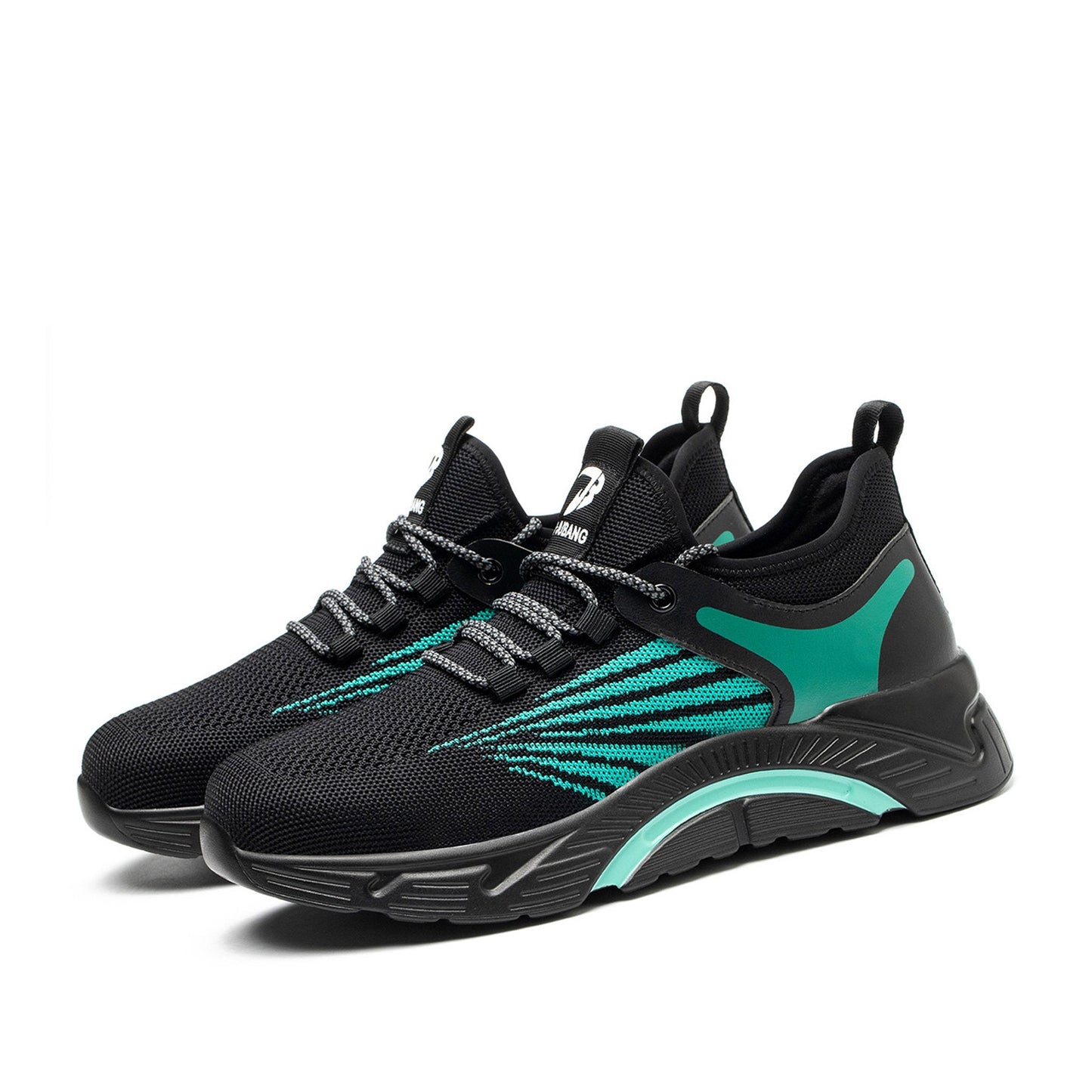 Aidos™ J3 Black-Gren Steel Toe Work Sneakers — Lightweight, Breathable, Anti-Slip Safety Shoes for Men