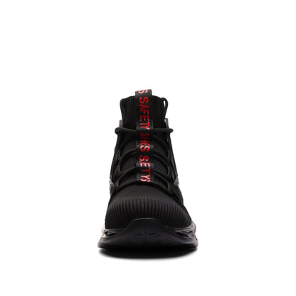 Zeus™ J3 Black Steel Toe Safety Sneakers — Lightweight High-Top Work Shoes for Ultimate Protection