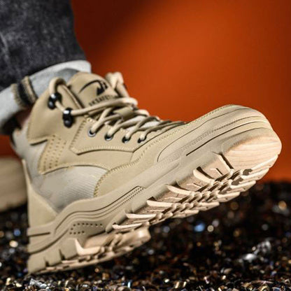 Erebus J3™ Steel Toe Work Boots — Lightweight, Slip-Resistant, Waterproof Safety Boots (Grey)