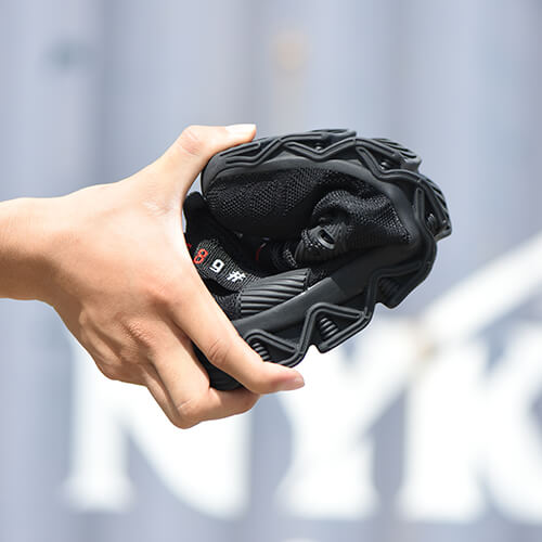 Tyche™ Black-Red Steel Toe Work Sneakers — Lightweight, Breathable, Slip-Resistant Safety Shoes