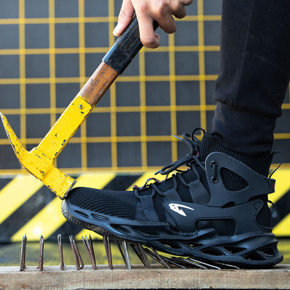 Zeus™ J3 Black Steel Toe Safety Sneakers — Lightweight High-Top Work Shoes for Ultimate Protection