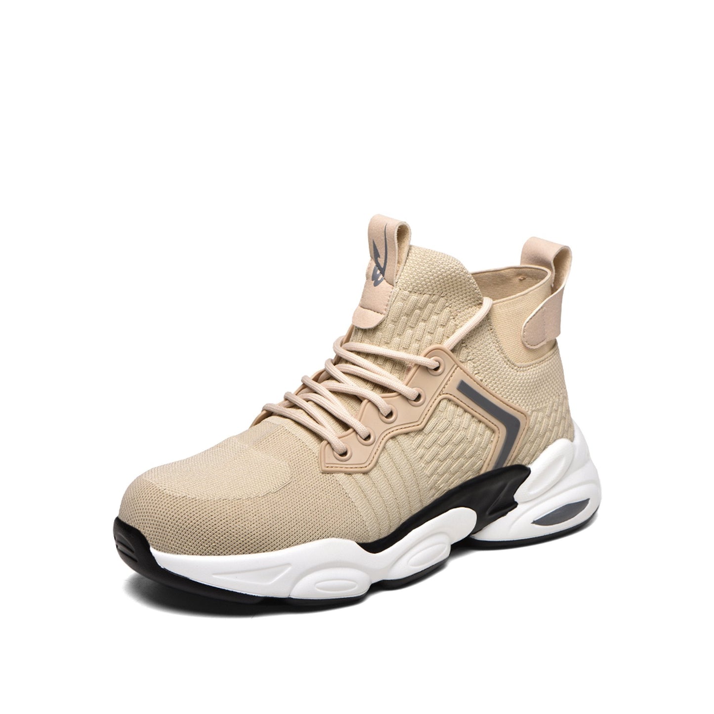 Alecto™ J3 Beige Steel Toe Work Sneakers — Lightweight, Breathable, Anti-Slip Safety Shoes for All-Day Protection