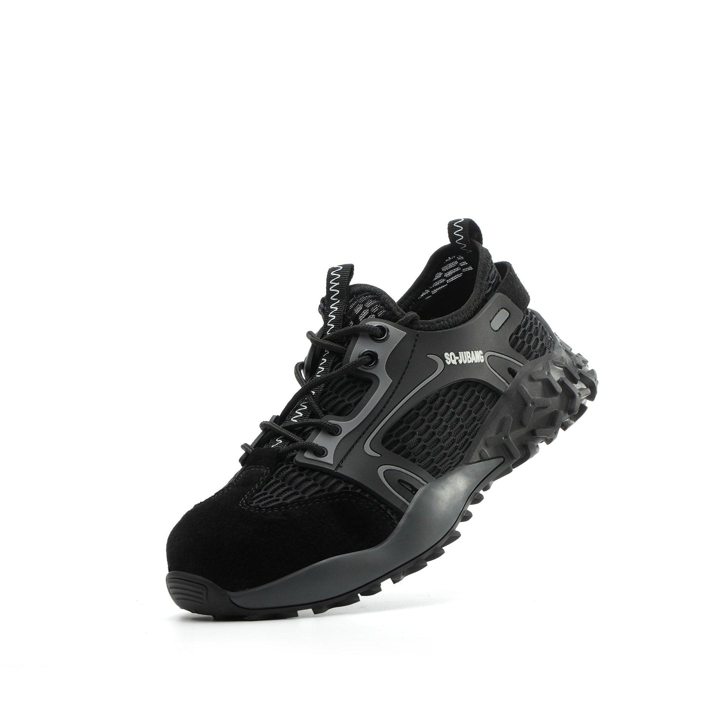 Eris™ Steel Toe SQ Ju Bang — Lightweight, Breathable, Anti-Slip Military-Grade Work Sneakers (Black)