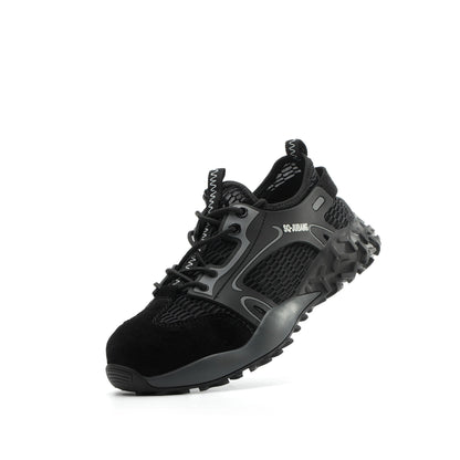 Eris™ Steel Toe SQ Ju Bang — Lightweight, Breathable, Anti-Slip Military-Grade Work Sneakers (Black)