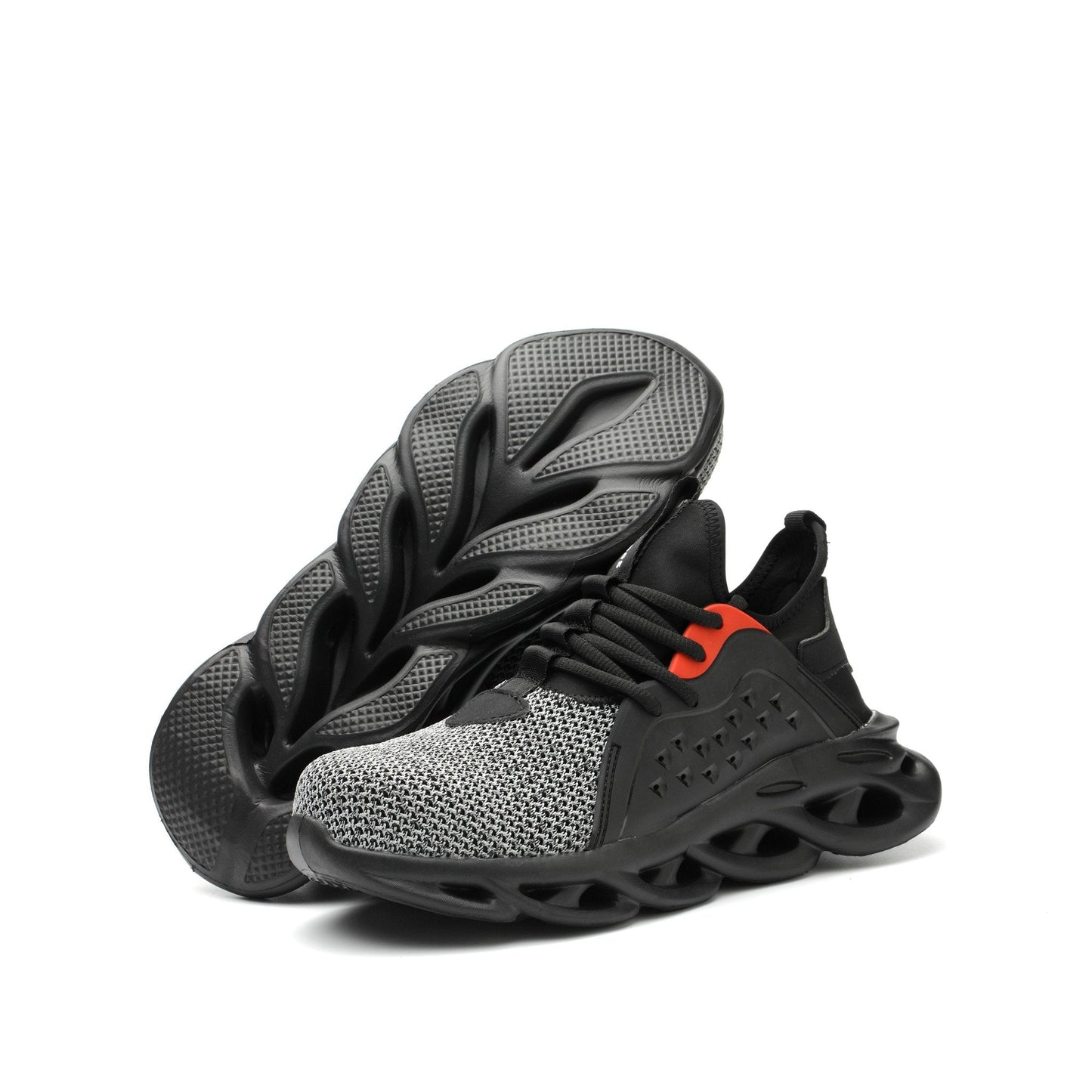 Xenon™ Grey Steel Toe Work Sneakers — Lightweight, Breathable, Anti-Slip Safety Shoes for Men