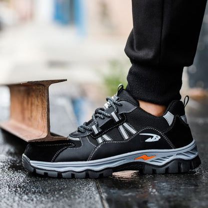 Triton™ J3 Steel Toe Work Shoes – Black | Lightweight Slip-Resistant Safety Sneakers for Tough Jobs