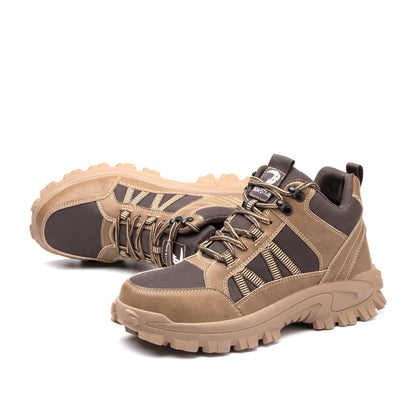 Themis™ J3 Brown Steel Toe Work Shoes — Rugged, Lightweight, Anti-Slip Safety Footwear