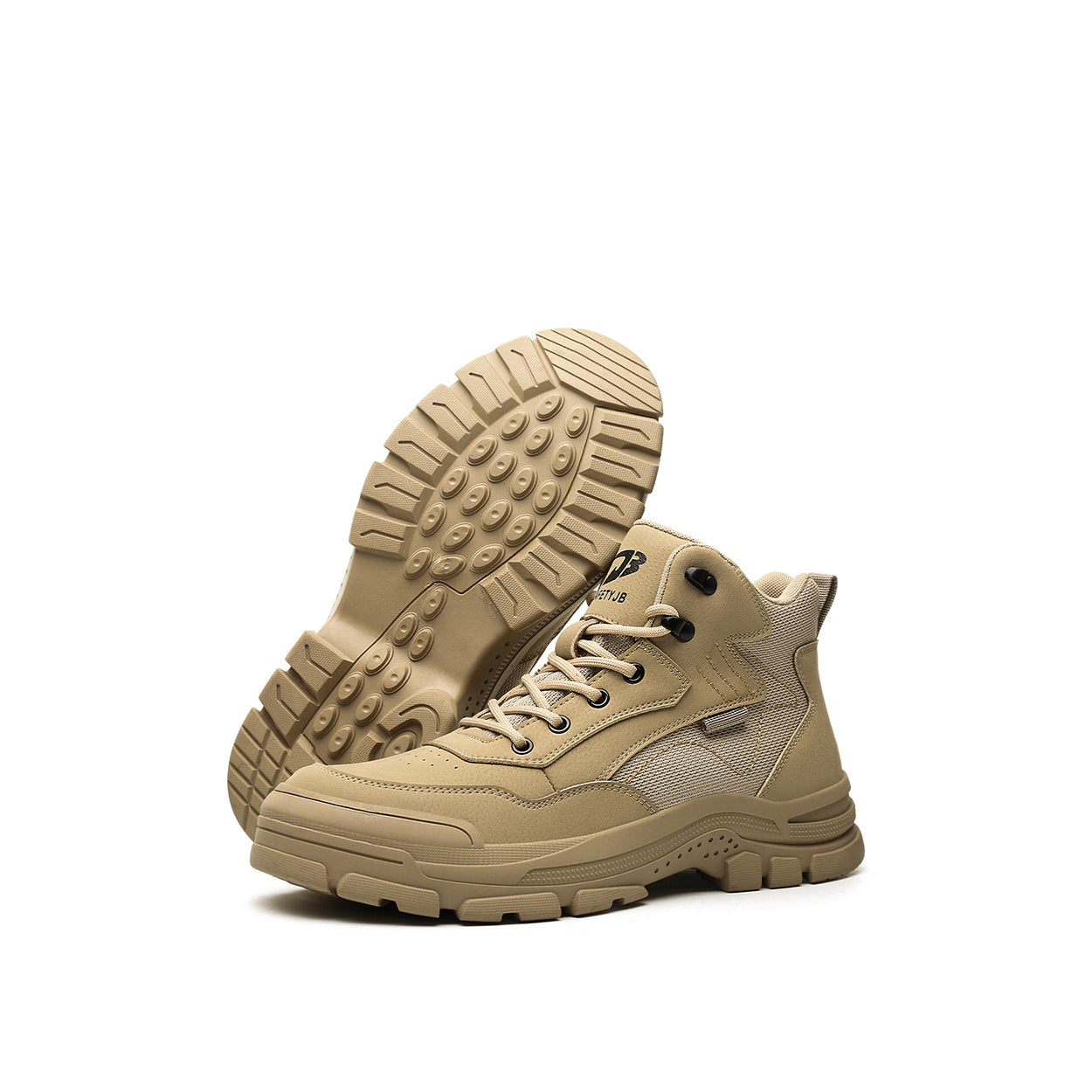 Erebus J3™ Steel Toe Work Boots — Lightweight, Slip-Resistant, Waterproof Safety Boots (Brown)