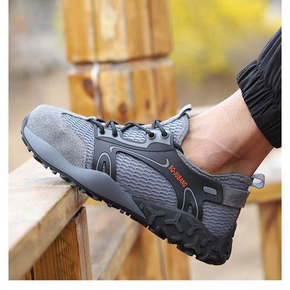 Eris™ Steel Toe Ju Bang — Lightweight, Breathable, Anti-Slip Military-Grade Work Sneakers (Grey)