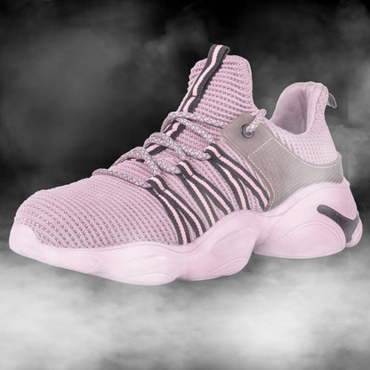 Hestia™ Pink Steel Toe Work Sneakers — Lightweight, Breathable, Anti-Slip Safety Shoes for Women