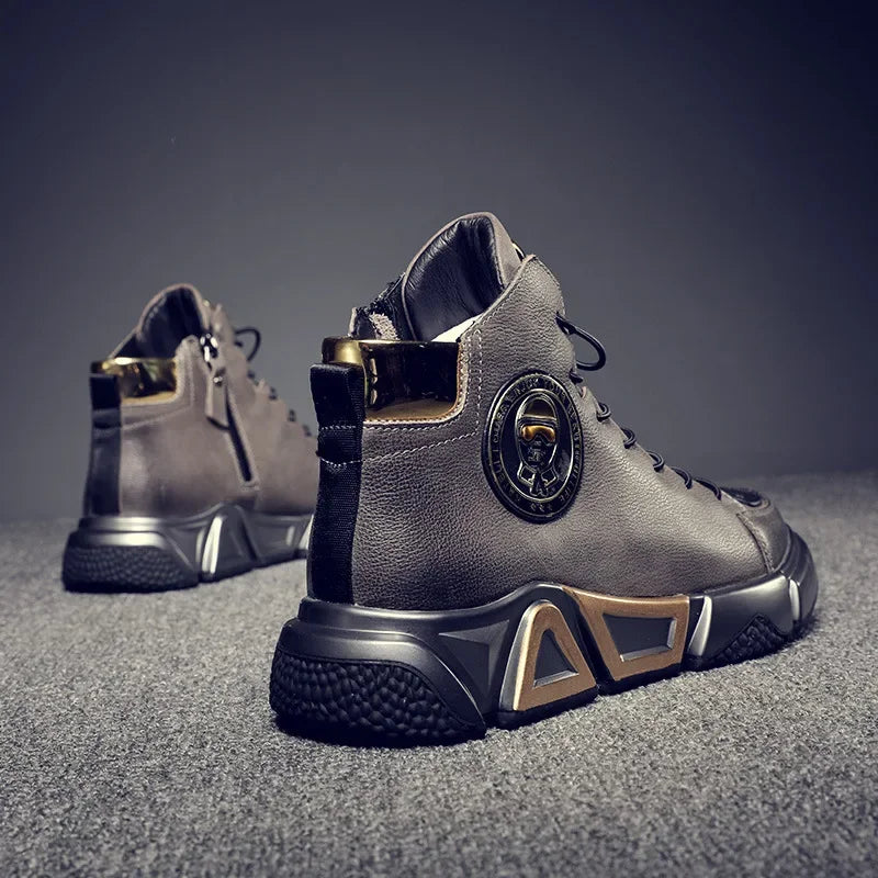 Men's Trendy Black High-Top Street luxury redefined.