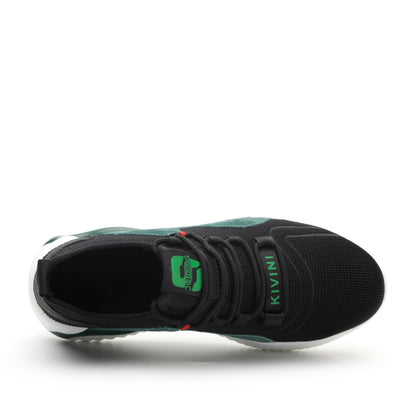 Helios™ Kivini Black-Green Steel Toe Work Sneakers | Lightweight, Slip-Resistant Safety Shoes