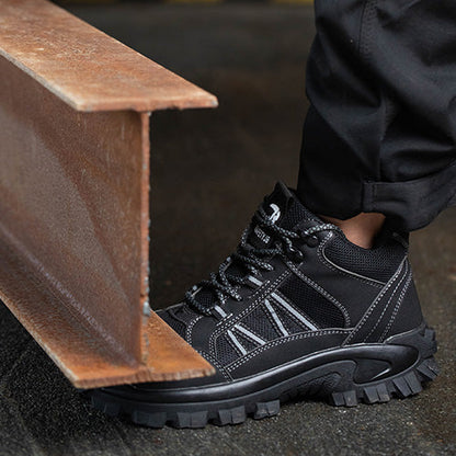 Themis™ J3 Black Steel Toe Work Shoes — Rugged, Lightweight, Anti-Slip Safety Footwear