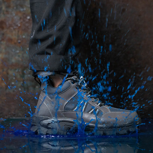 Themis™ J3 Grey Steel Toe Work Shoes — Rugged, Lightweight, Anti-Slip Safety Footwear