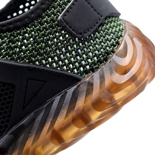 Hemera™ Airflow Dark Green Steel Toe Work Sneakers — Lightweight, Breathable, Anti-Slip Safety Shoes for Men