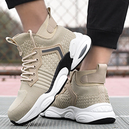 Alecto™ J3 Beige Steel Toe Work Sneakers — Lightweight, Breathable, Anti-Slip Safety Shoes for All-Day Protection