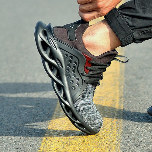 Xenon™ Dark Grey Steel Toe Work Sneakers — Lightweight, Breathable, Shock-Absorbing Safety Shoes