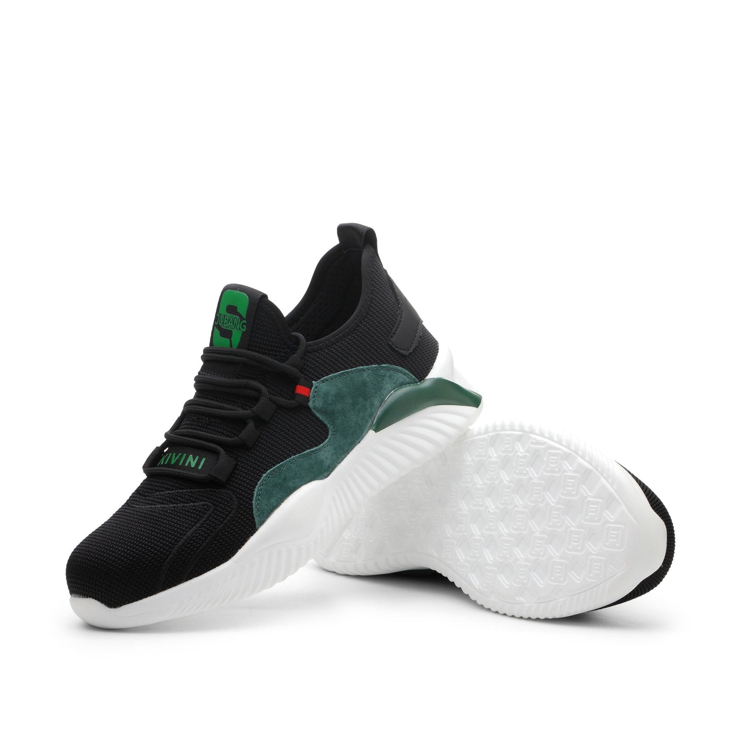 Helios™ Kivini Black-Green Steel Toe Work Sneakers | Lightweight, Slip-Resistant Safety Shoes