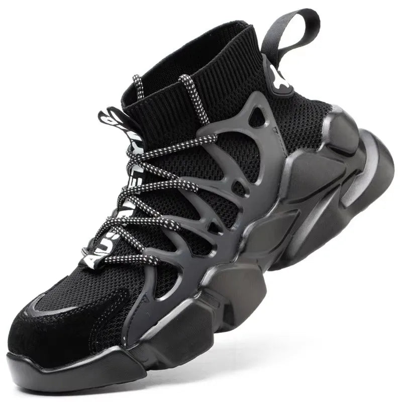 Phobos™ Men’s Heavy-Duty Steel Toe Sneakers — Breathable, Anti-Puncture, Shock-Absorbing Safety Shoes