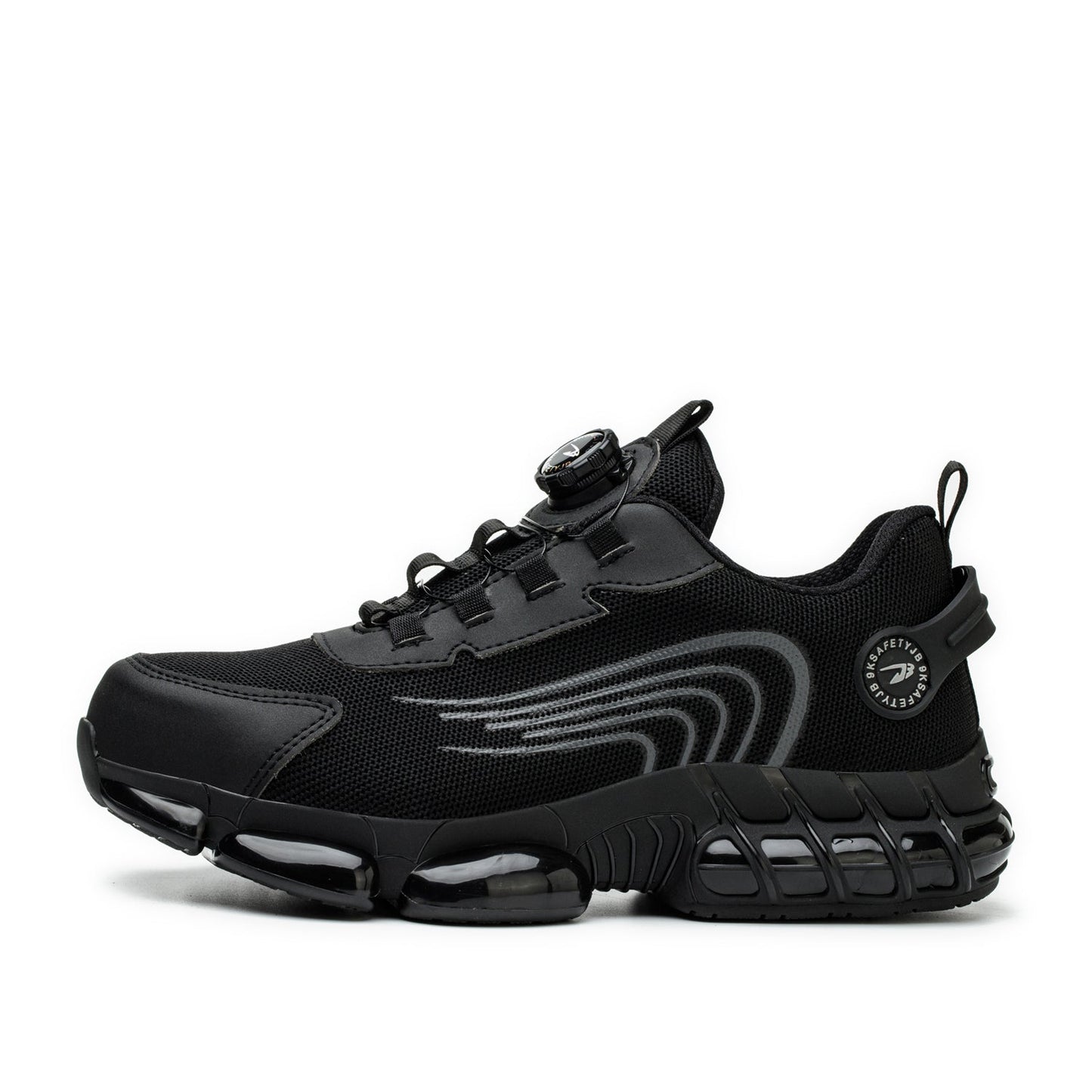 Kronos™ Black Steel Toe Safety Sneakers — Lightweight, Puncture-Proof, Shock-Absorbing Work Shoes