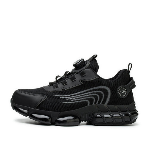 Kronos™ Black Steel Toe Safety Sneakers — Lightweight, Puncture-Proof, Shock-Absorbing Work Shoes