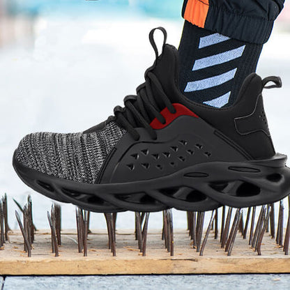 Xenon™ Grey Steel Toe Work Sneakers — Lightweight, Breathable, Anti-Slip Safety Shoes for Men