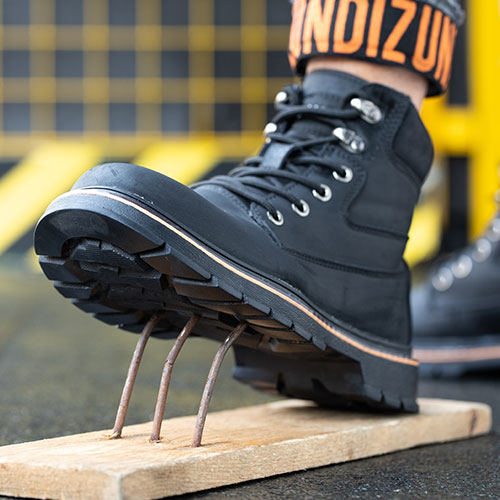 Boreas™ Black Steel Toe Work Boots — Heavy-Duty, Slip-Resistant, Lightweight Safety Boots for Men